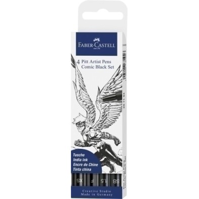 267194-ROTUL.FABER PITT ARTIST NEGRO P/4 precio por 1 unidades