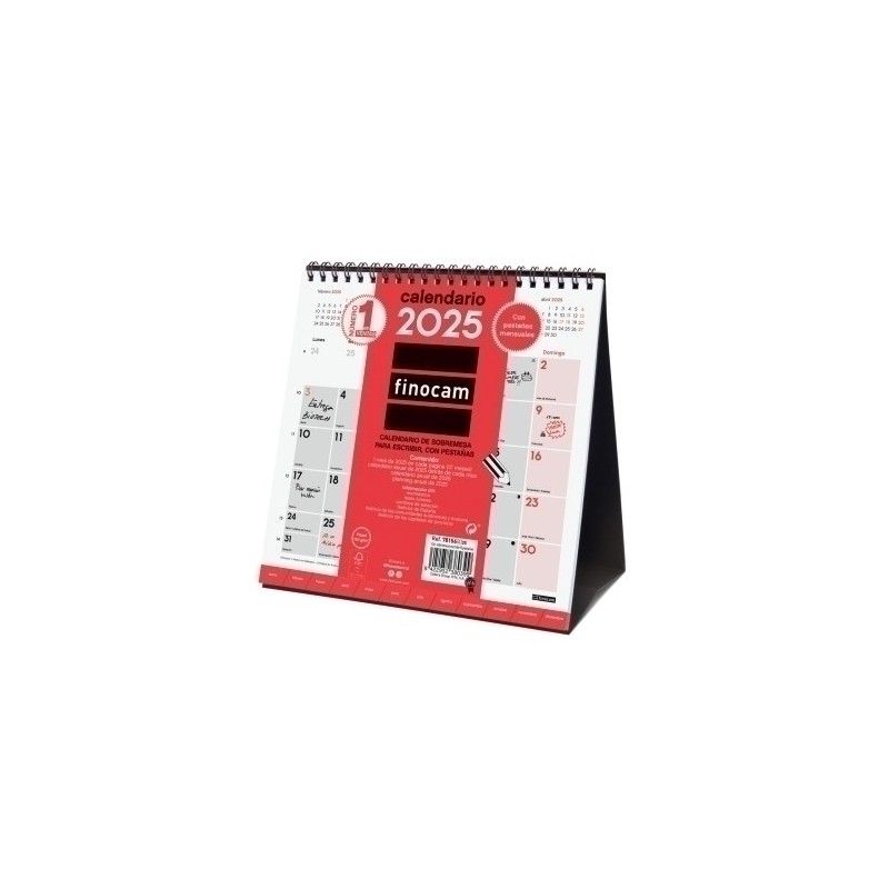 781560025-CAL.FIN. SOBR. PESTAÑAS MES 190x190 precio por 1 unidades