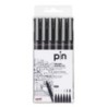 234609000-ROTUL.UNI PIN CALIBRADO NEGRO B/6 precio por 10 unidades