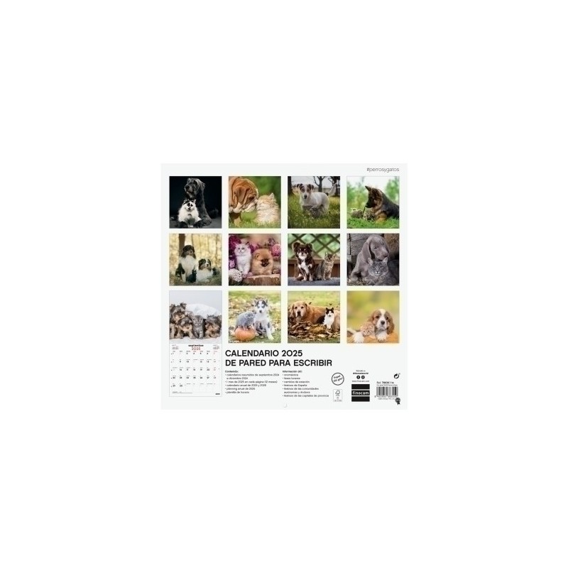 780303925-CAL.FIN. PARED 300x300 PERROS Y GATOS precio por 1 unidades