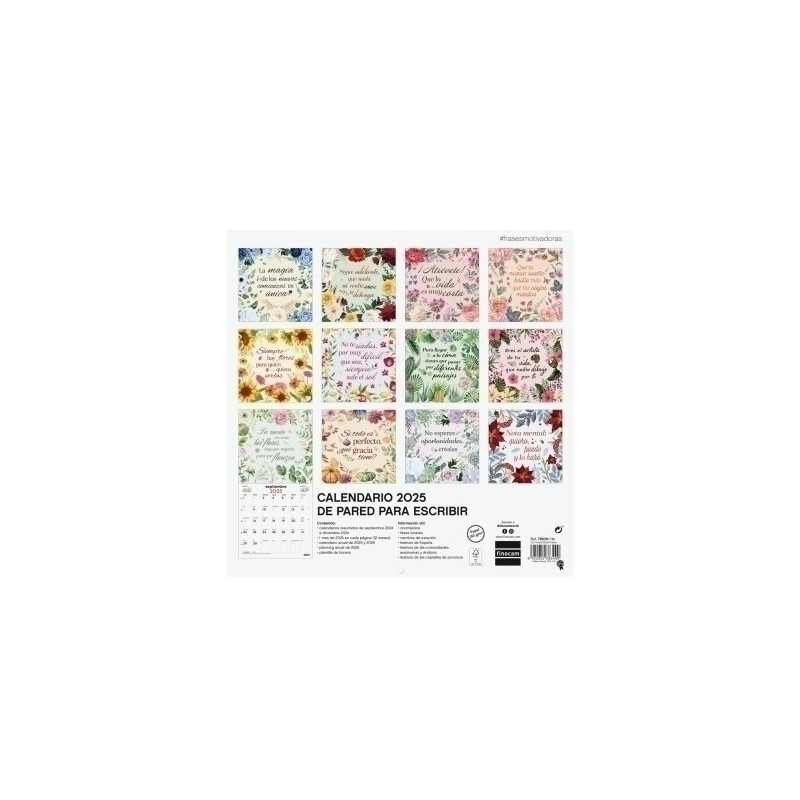 780304925-CAL.FIN. PARED 300x300 FRASES precio por 1 unidades