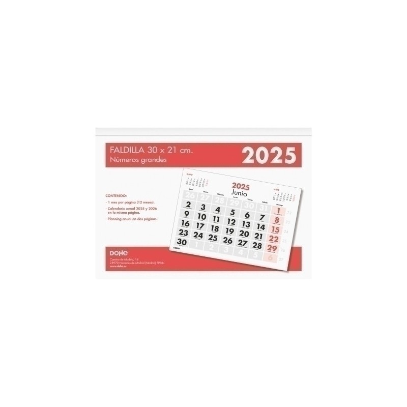 11644-25-CAL.DOHE PARED MES 21x30 Nº.GR precio por 1 unidades