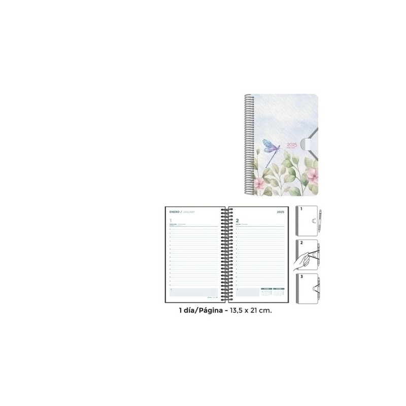 55161253-AG.SENF. ACUARELA 135x210 D/P LIBELULA precio por 1 unidades