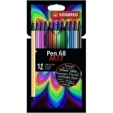 6812-1-20-ROTUL.STABILO PEN 68 ARTY LINE C/12 precio por 6 unidades