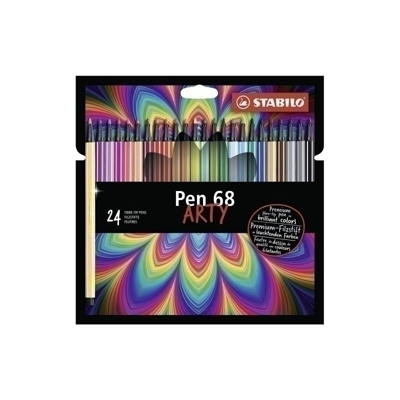 6824-1-20-ROTUL.STABILO PEN 68 ARTY LINE C/24 precio por 6 unidades