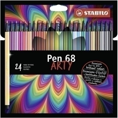 6824-1-20-ROTUL.STABILO PEN 68 ARTY LINE C/24 precio por 6 unidades