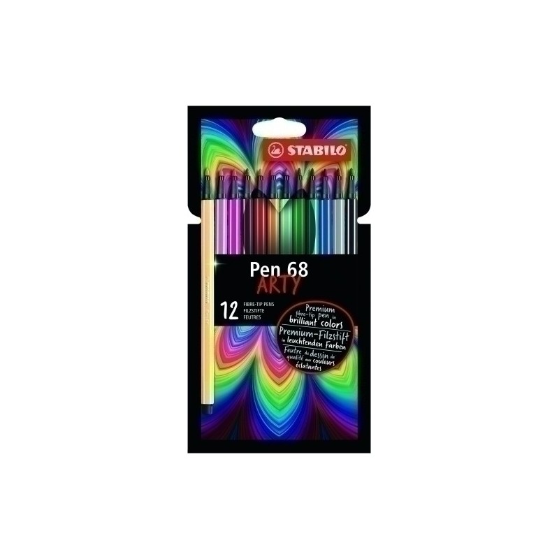 568/12-21-20-ROTUL.STABILO PEN 68 ARTY LINE BRUSH C12 precio por 6 unidades