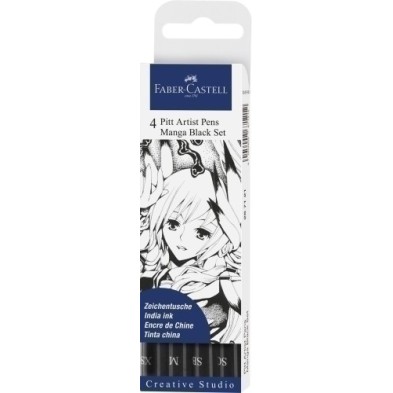 267121-ROTUL.FABER PITT MANGA ESTUCHE DE 4 precio por 1 unidades