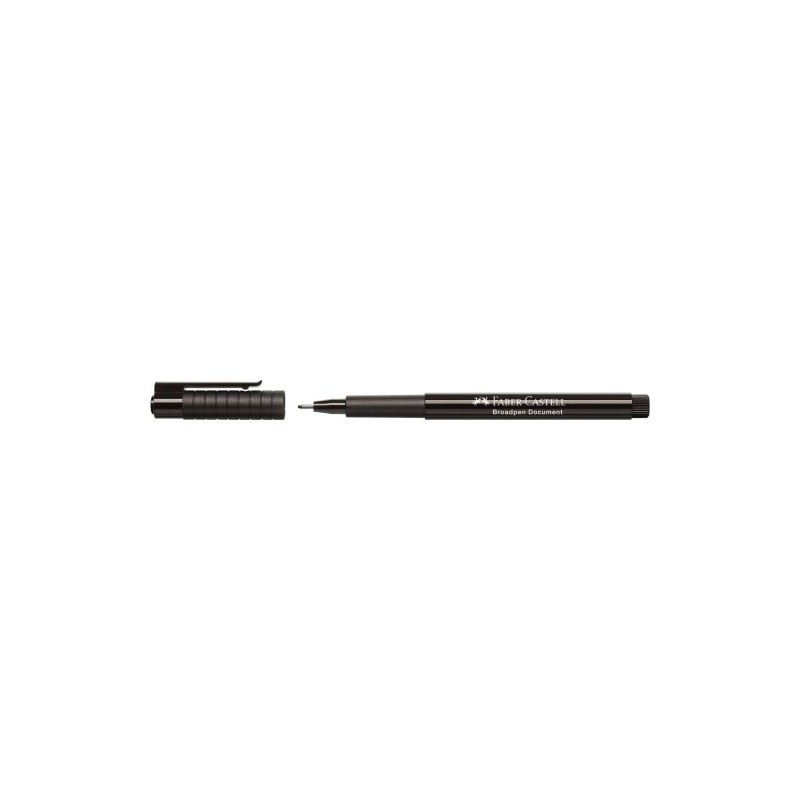 155499-ROTUL.FABER CASTELL BROADPEN NEGRO precio por 10 unidades