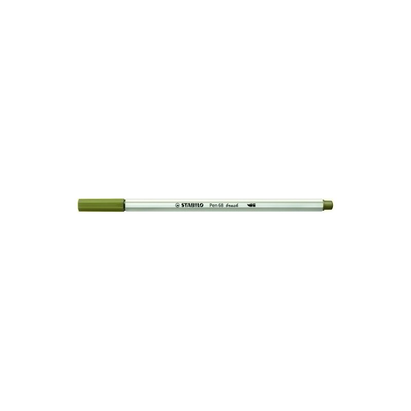 568/37-ROTUL.STABILO PEN 68  BRUSH VERDE MUSGO precio por 10 unidades
