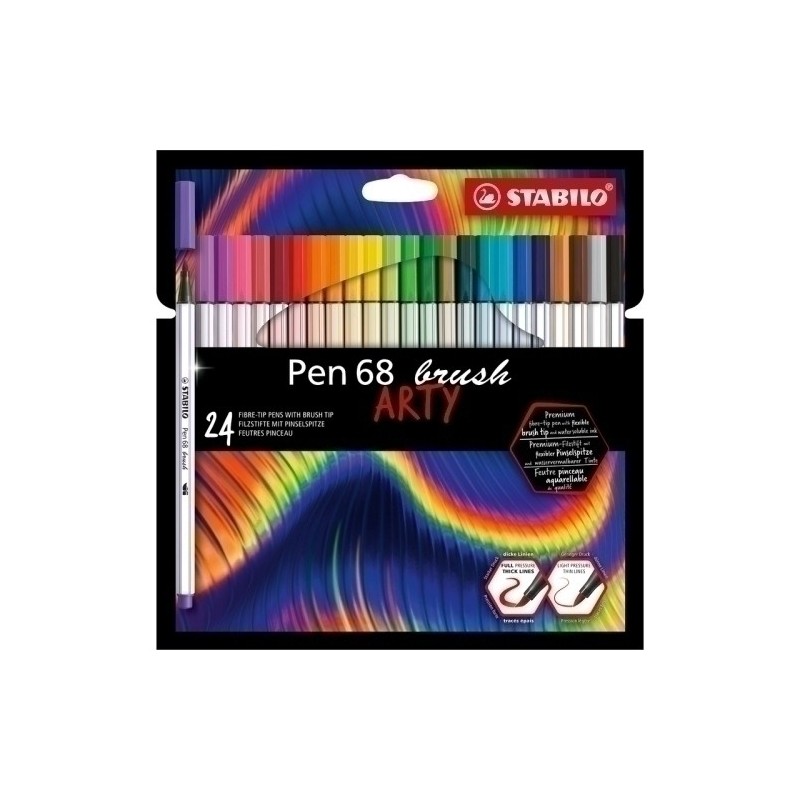 568/24-21-20-ROTUL.STABILO PEN BRUSH ARTY LINE  C/24 precio por 1 unidades
