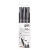 260273000-ROTUL.UNI PIN CALIBRADO NEGRO B/3 precio por 10 unidades