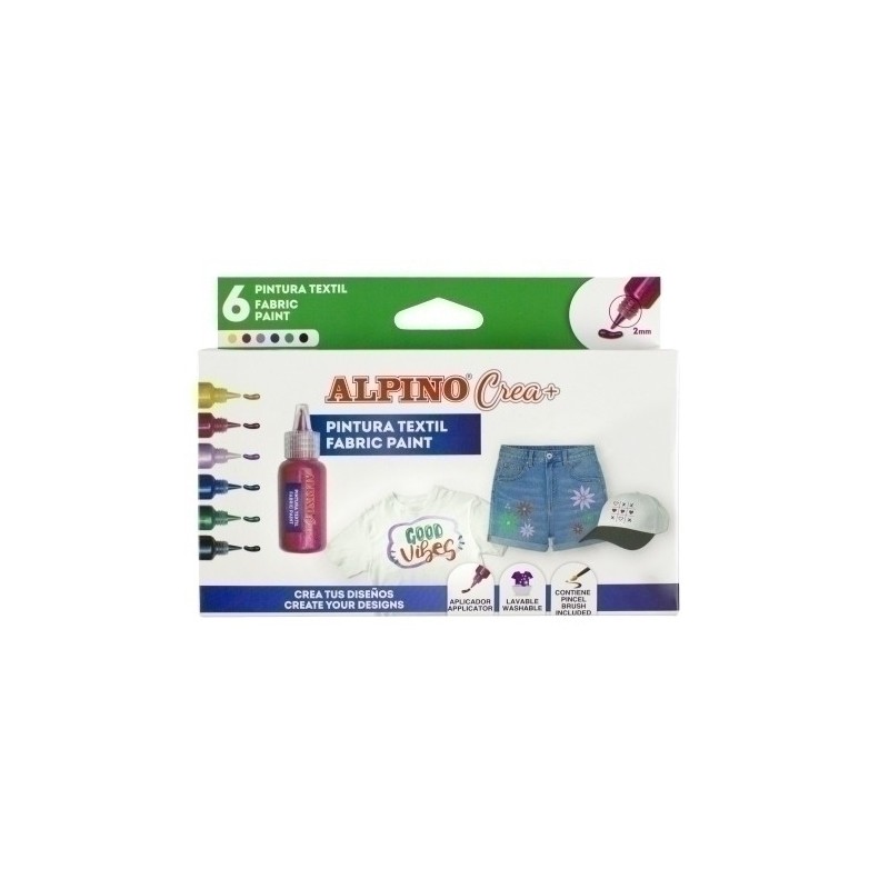 DE000036-ROTUL.ALPINO CREA + PINT. TEXTIL E/6 precio por 1 unidades