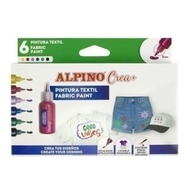 DE000036-ROTUL.ALPINO CREA + PINT. TEXTIL E/6 precio por 1 unidades