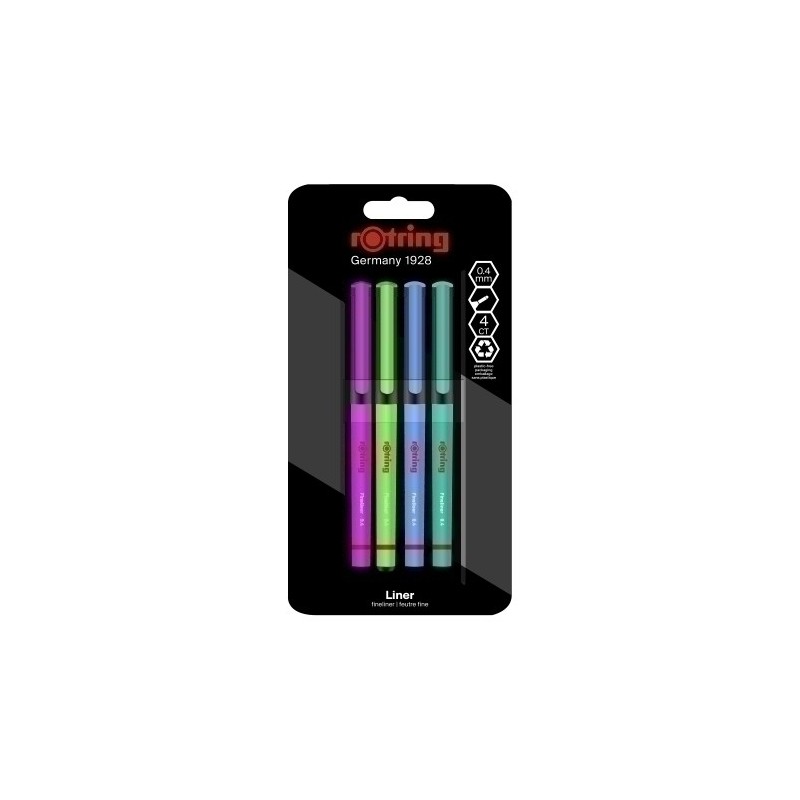 2166331-ROTUL.ROTRING FINELINER B/4 precio por 1 unidades
