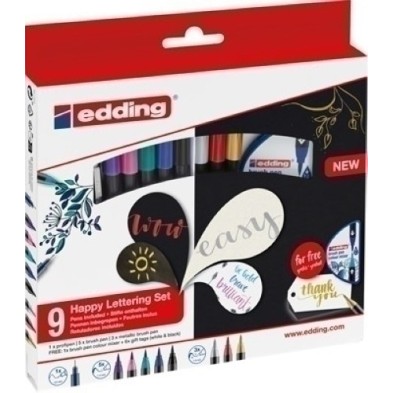 4-1340-9-S2-ROTUL.EDDING 1340 BRUSHPEN HAPPY 9+2S precio por 1 unidades