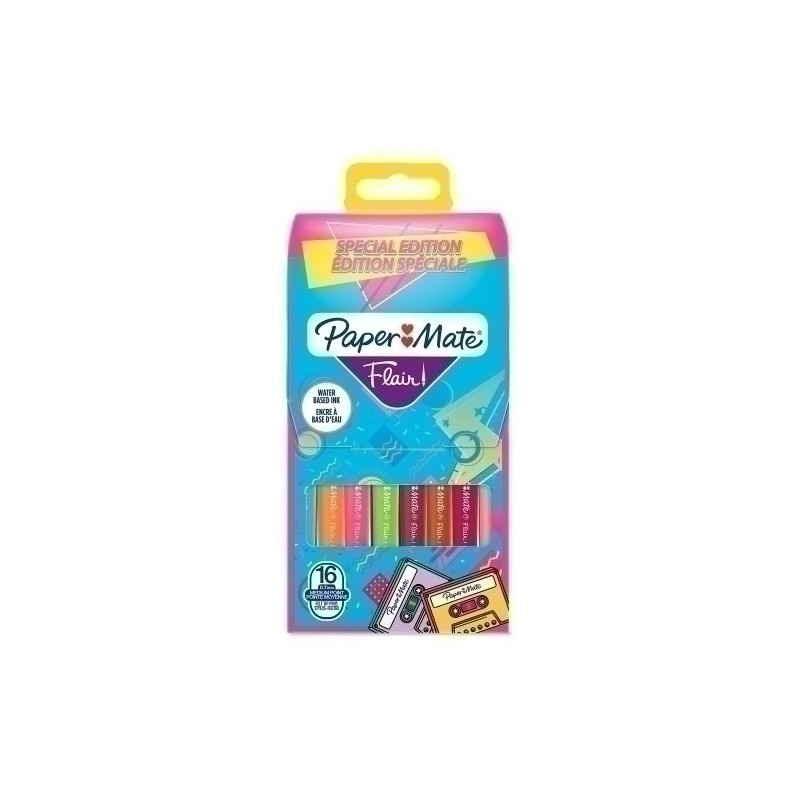 2180625-ROTUL.FIBRA PAPER MATE FLAIR RETRO BL/16 precio por 1 unidades