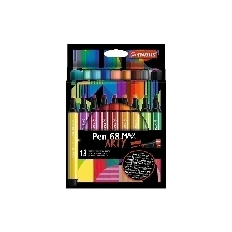 768/18-21-ROTUL.STABILO PEN 68 MAX ARTY LINE C/18 precio por 6 unidades