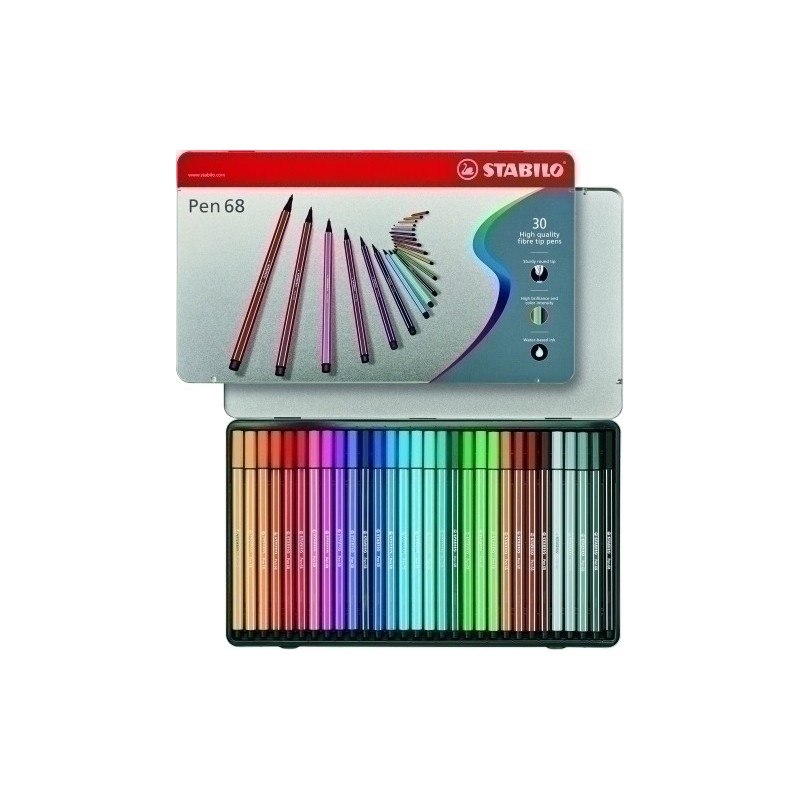 6830-6-ROTUL.STABILO PEN 68 CAJA METALICA de 30 precio por 1 unidades