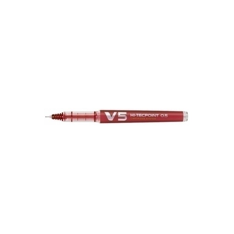 BXC-V5-R-ROLLER PILOT V-5 RECARGABLE ROJO precio por 10 unidades