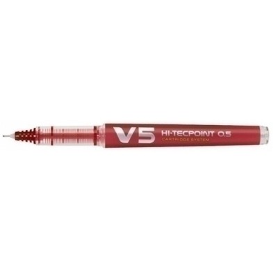 BXC-V5-R-ROLLER PILOT V-5 RECARGABLE ROJO precio por 10 unidades