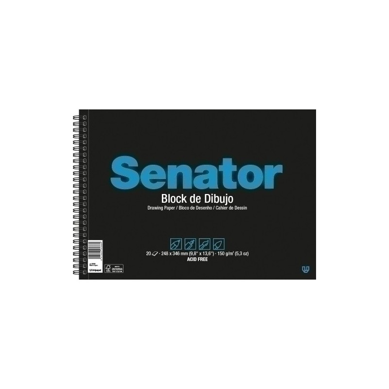 82330-BLOC DIBUJO SENATOR A3 150g precio por 10 unidades