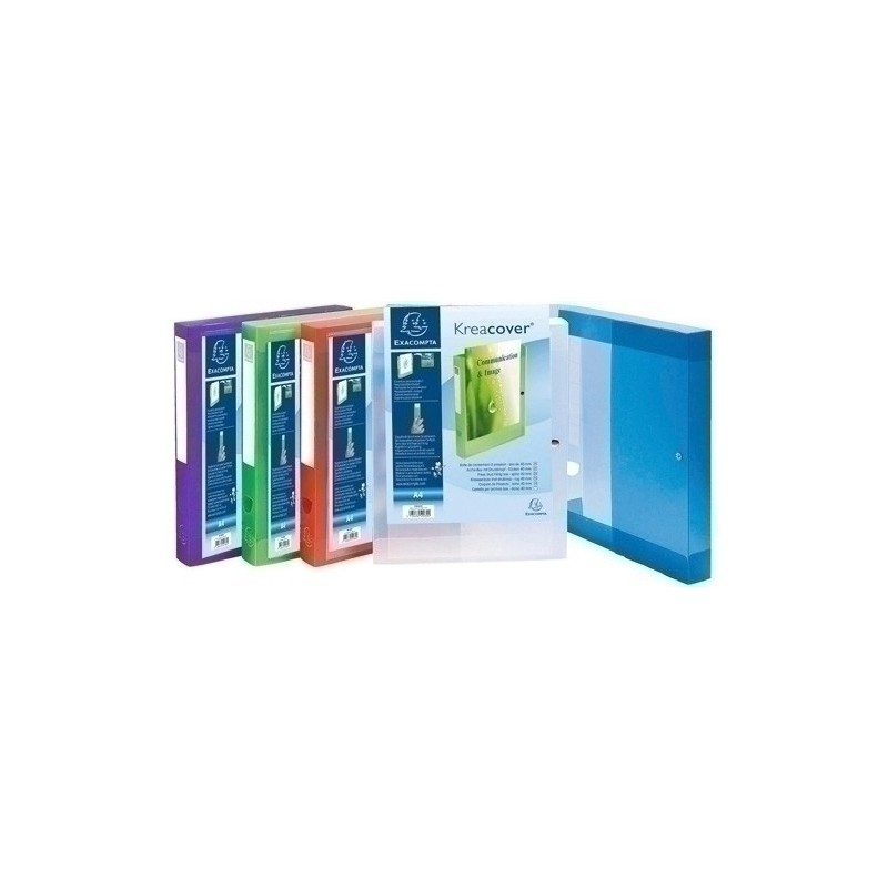 59989E-CARP.PROY.EXACOMPTA PP A4 4 cm SURT. precio por 1 unidades
