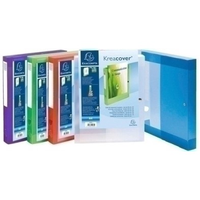 59989E-CARP.PROY.EXACOMPTA PP A4 4 cm SURT. precio por 1 unidades
