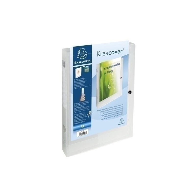59988E-CARP.PROY.EXACOMPTA PP A4 4 cm TRANS. precio por 5 unidades