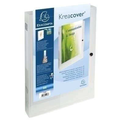 59988E-CARP.PROY.EXACOMPTA PP A4 4 cm TRANS. precio por 5 unidades