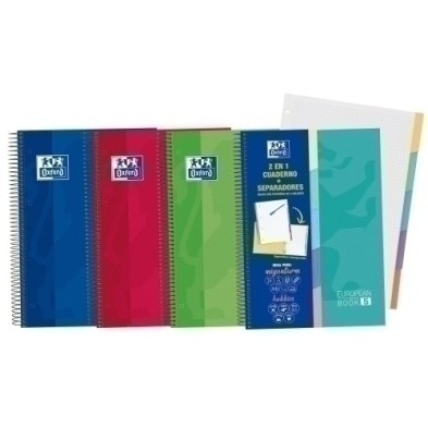 400135621-BLOCK OXF. EU.BOOK 5 A4+ 100h CD.5 SURT. precio por 10 unidades