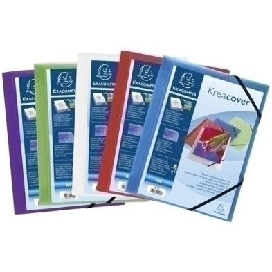 55188E-CARPETA SOLAP.EXACOMPTA PP A4 BLANCO precio por 5 unidades