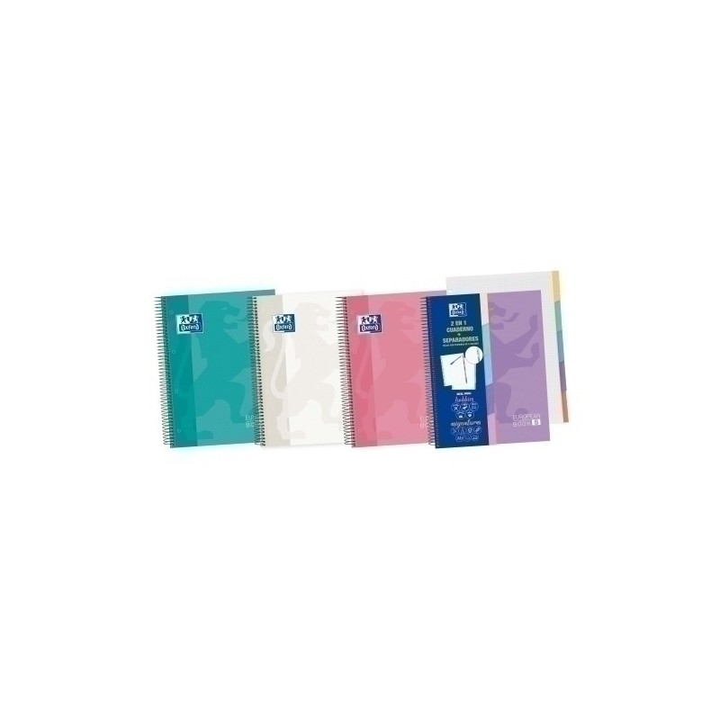 400135623-BLOCK OXF. EU.BOOK 5 A5+ 100h CD.5 SURT. precio por 10 unidades