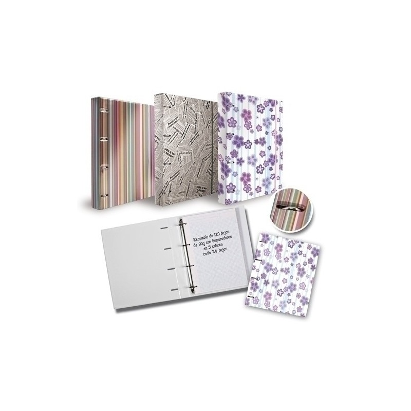 524NP-CARPEBLOC IBERPLAS FASHION A4 NEW PAPER precio por 6 unidades