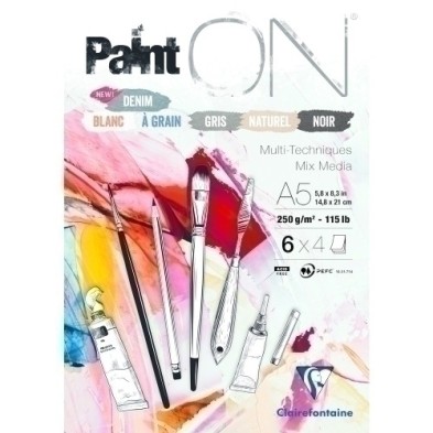 975409C-BLOC DIBUJO CLAIR.PAINT ON MULTIT.A5 COL precio por 4 unidades
