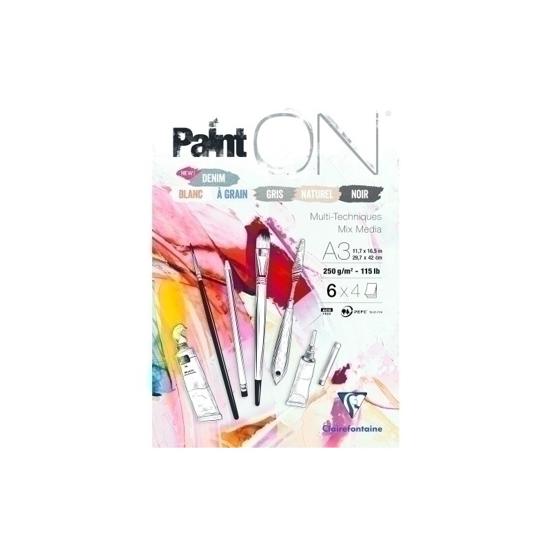 975411C-BLOC DIBUJO CLAIR.PAINT ON MULTIT.A3 COL precio por 2 unidades