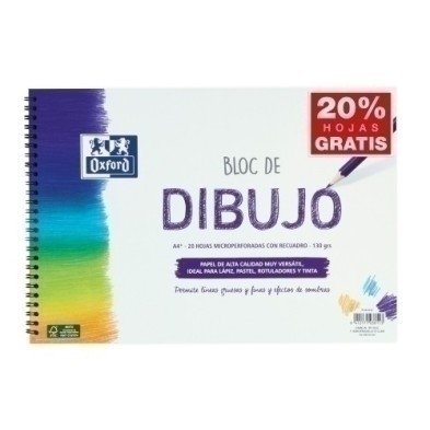 400148234-BLOC DIBUJO OXFORD C/ESP. REC A4+ 130g precio por 1 unidades