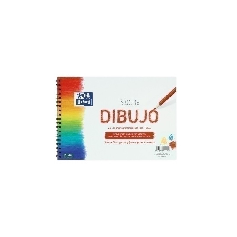 400148231-BLOC DIBUJO OXFORD C/ESP. A5+ 130g precio por 1 unidades