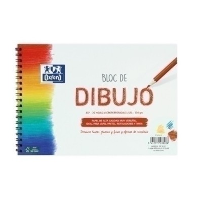 400148231-BLOC DIBUJO OXFORD C/ESP. A5+ 130g precio por 1 unidades