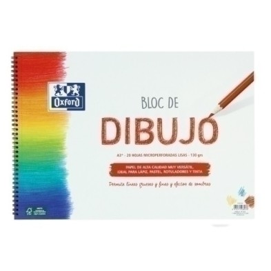 400148237-BLOC DIBUJO OXFORD C/ESP. A3+ 130g precio por 1 unidades