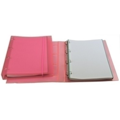 524NE-CARPEBLOC IBERPLAS NEON TRANS. A4 SURTID precio por 6 unidades