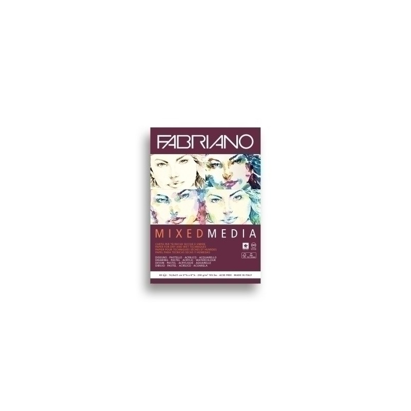 F19100502-BLOC DIBUJO FABRIANO MIX MEDIA A5 250g precio por 1 unidades