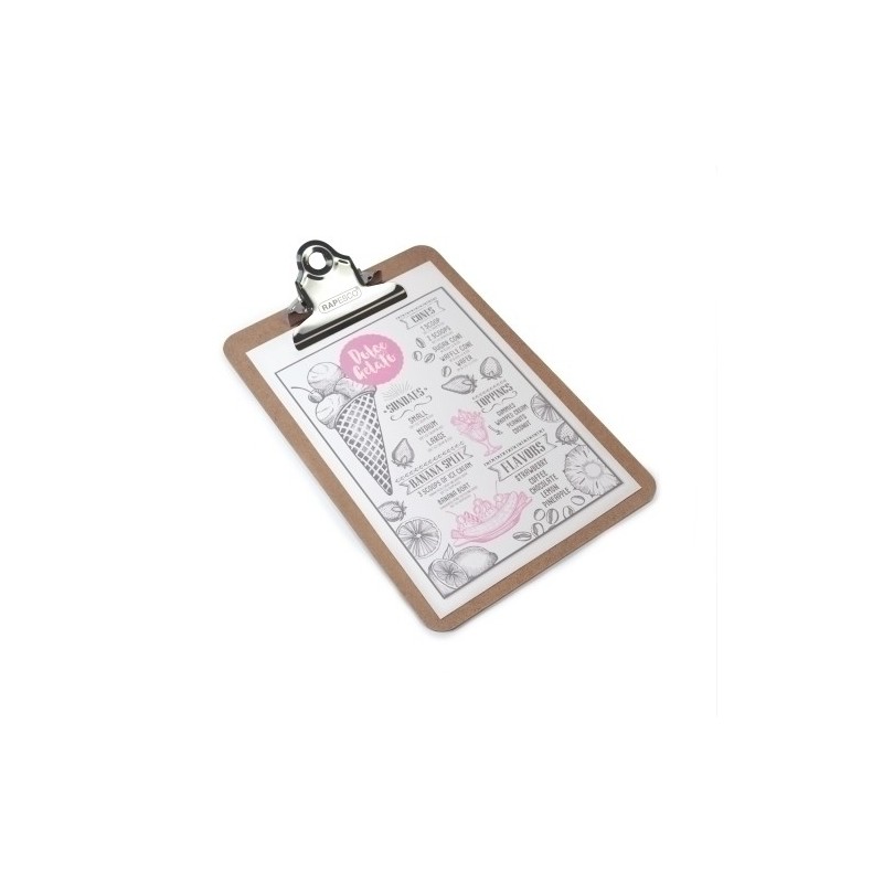 1402-CARP.PINZA PORTABLOCS RAPESCO TABLERO A5 precio por 1 unidades