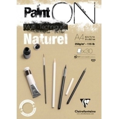 96540C-BLOC DIBUJO CLAIR. PAINT ON MULTIT. A4 N precio por 4 unidades