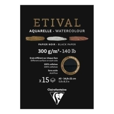 975317C-BLOC DIBUJO CLAIR.ETIVAL ACUARELA A5 NG precio por 5 unidades