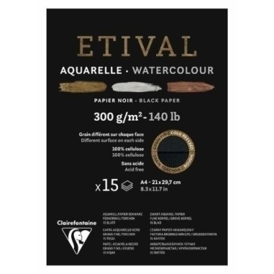 975318C-BLOC DIBUJO CLAIR.ETIVAL ACUARELA A4 NG precio por 5 unidades