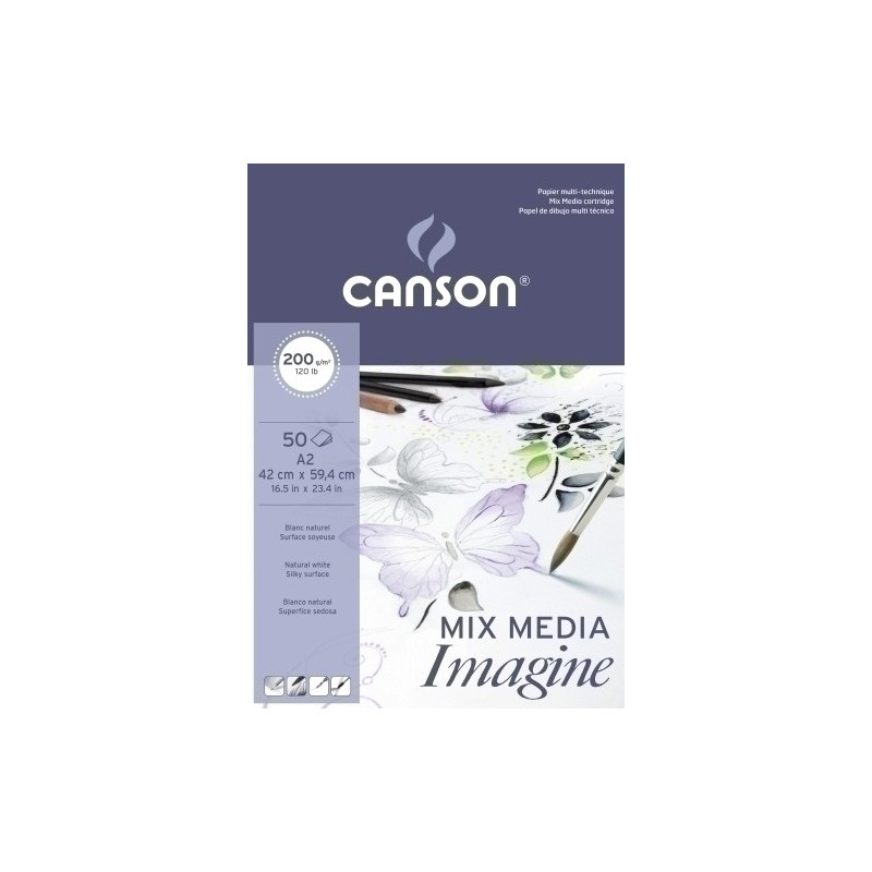 C200006003-BLOC DIBUJO CANSON IMAGINE ENCOL. A2 200 precio por 3 unidades