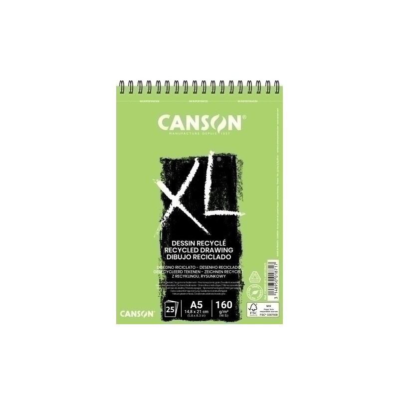 C200001871-BLOC DIBUJO CANSON XL RECICLADO C/ESP. A precio por 5 unidades