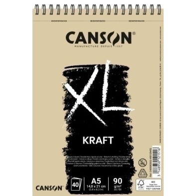 C400082832-BLOC DIBUJO CANSON XL KRAFT C/ESP. A4 90 precio por 1 unidades
