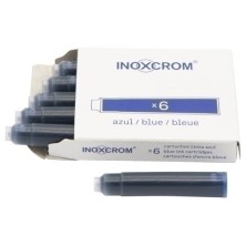 41505001-TINTA ESTILOG.INOXCROM CAJA 6 CART.AZUL precio por 12 unidades